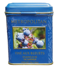 Load image into Gallery viewer, Wild Blueberry Black Tea 24 Bags in Decorative Tin