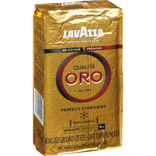 Load image into Gallery viewer, Lavazza Qualita Oro Roasted Ground Coffee Bag 8.8oz 250g