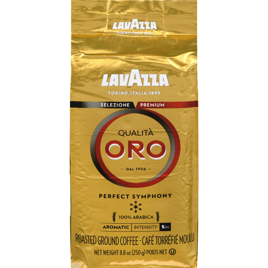 Lavazza Qualita Oro Roasted Ground Coffee Bag 8.8oz 250g – Pantry