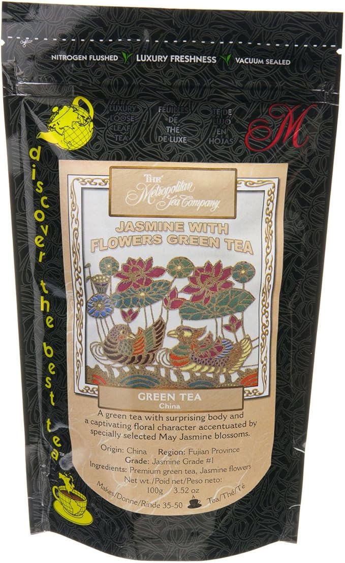 Jasmine With Flowers Green Loose Tea Pack 100g