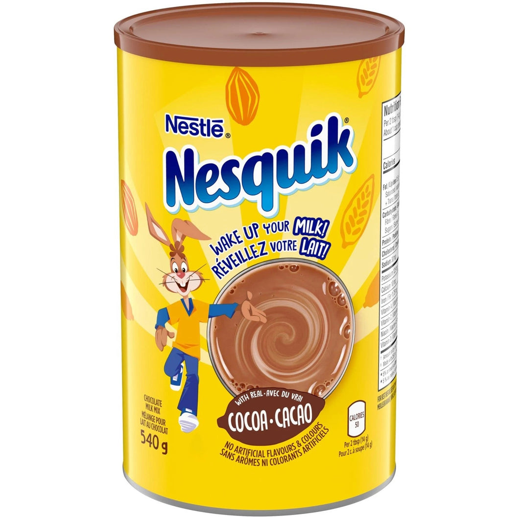 Nesquik Less Sugar Vitamin Enriched Chocolate Powder, 540g/19 oz. Canister