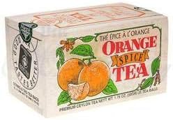 Orange Spice Flavored Ceylon Tea 25 Teabags in Wood Box