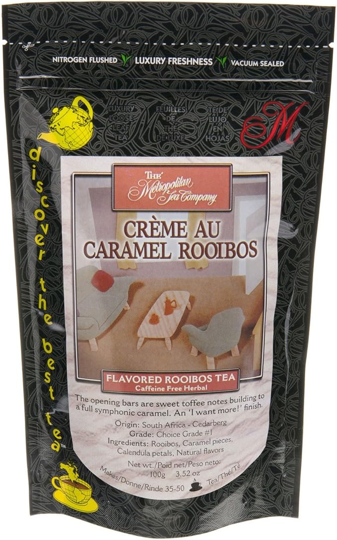 Creme Au Caramel Flavored Loose Rooibos Tea Pack 100g