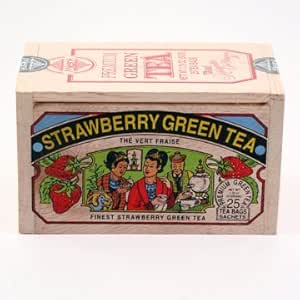 Strawberry Green Tea 25 Teabags In Wood Box