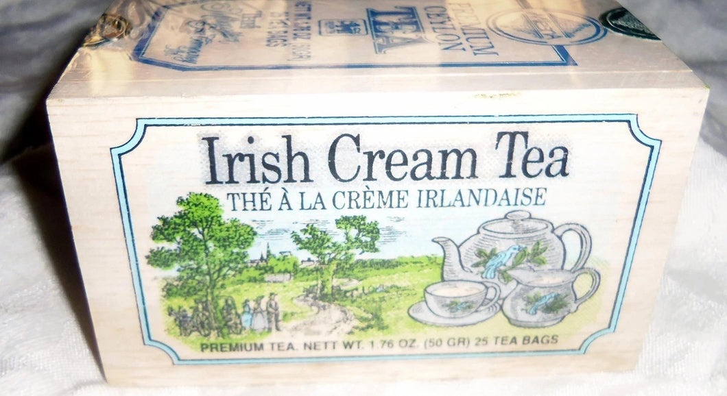 Irish Cream Black Tea 25 Teabags in Wood Box