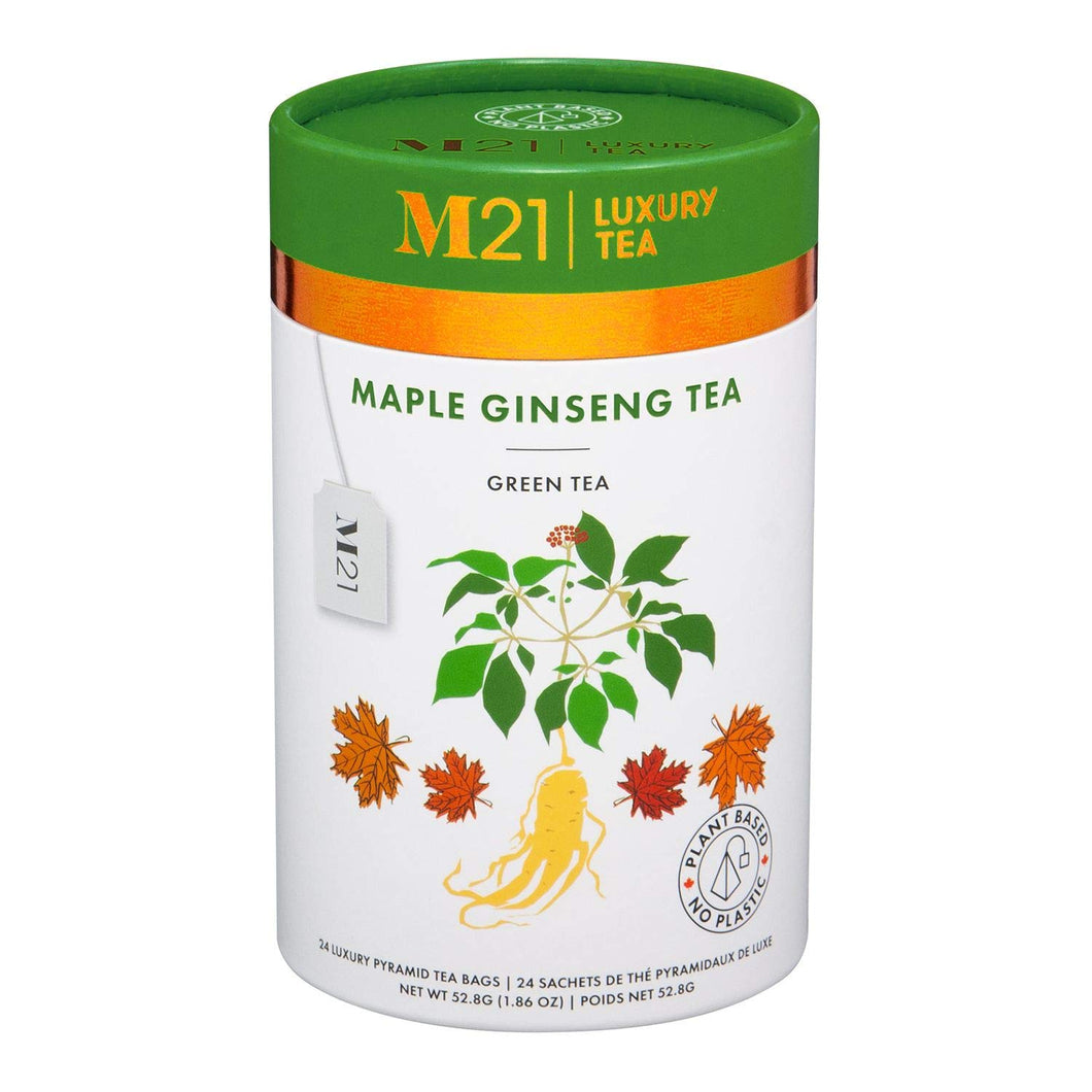 M21 Luxury Ginseng Maple Green Tea 24 Pyramid Bags