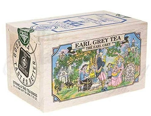 Earl Grey Black Tea 25 Teabags in Wood Box