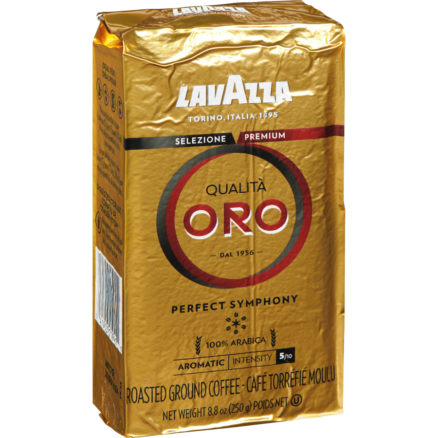 Lavazza Qualita Oro Roasted Ground Coffee Bag 8.8oz 250g – Pantry