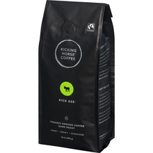 Load image into Gallery viewer, Kicking Horse Kick Ass Dark Roast Whole Bean Coffee 454g (16oz) Bag
