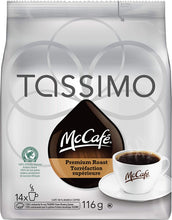 Load image into Gallery viewer, McDonald&#39;s McCafe Premium Roast Coffee 14 Tassimo T Discs
