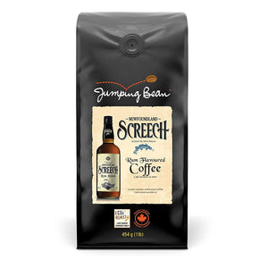 Jumping Bean Newfoundland Screech Medium Roast Whole Bean Coffee 454g (16oz) Bag