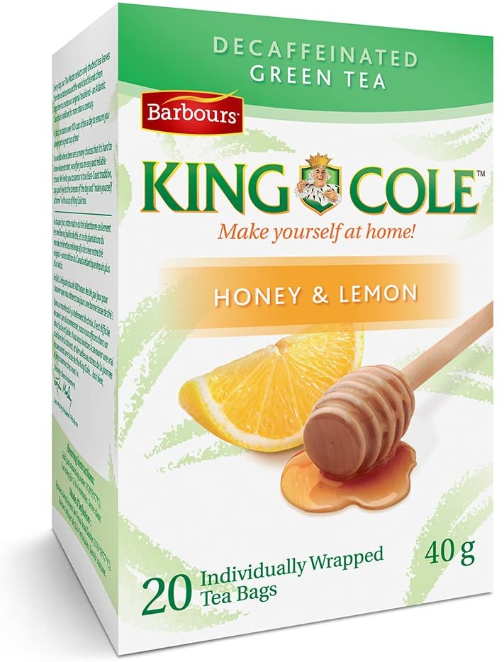 King Cole Decaffeinated Honey Lemon Green Tea - 20 Count