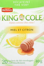 Load image into Gallery viewer, King Cole Decaffeinated Honey Lemon Green Tea - 20 Count
