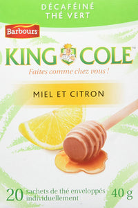 King Cole Decaffeinated Honey Lemon Green Tea - 20 Count