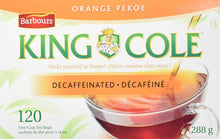 Load image into Gallery viewer, King Cole Decaffeinated Orange Pekoe Tea - 120 Count
