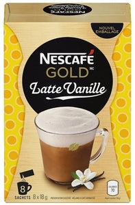Nescafe Gold Instant Vanilla Latte 8x18g Sachets